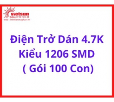 Điện Trở Dán 4.7K Kiểu 1206 SMD  ( Gói 100 Con)
