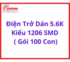 Điện Trở Dán 5.6K Kiểu 1206 SMD  ( Gói 100 Con)