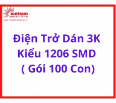 Điện Trở Dán 3K  Kiểu 1206 SMD  ( Gói 100 Con)