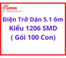 Điện Trở Dán 5.1 ôm   Kiểu 1206 SMD ( Gói 100 Con)